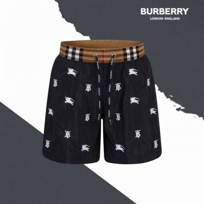 款号Sl131 burberry巴宝莉Logo图案沙滩裤带内网抽绳短裤 情侣同款 不掉色 舒适透气 专柜同步 全套包装 区别市面一眼假版本 一条小短裤细节丰富