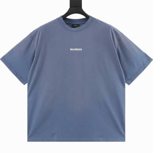 140 balenciaga/巴黎世家 英文字母前后绣短袖 独家定织定染布料 质感柔软舒适 前后幅巴黎英文字母Logo刺绣 刺绣饱满 os落肩宽松版型 春夏最新