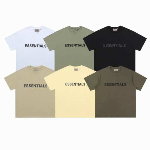 Fear Of God Fog复线 #F01 Essentials 硅胶字母Logo短袖 颜色：白 果绿 黑 驼色 杏 深灰 尺码：S~Xl