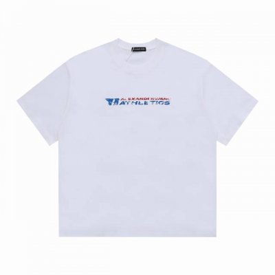 亚历山大王新款短袖 做旧印花工艺.拔印效果 270克面料定制.黑白两色 尺码S.M.L.Xl