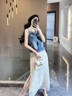 马甲 实拍经典简约名媛气质牛仔马甲 时尚舒适不挑人，上身美美美~大爆款， Sml X L