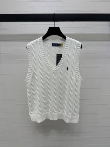 上新原单高端品质 Ralph Lauren Pol* 2025春夏最新系列！麻花钩织针织V领背心！定制羊毛材质 通体麻花纹路钩织 层次丰富 穿出慵懒松弛感 胸前