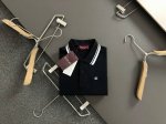 Gucc*合身版型M-Xxxl 2025春夏黑色口袋刺绣polo*精致工艺专柜面料，顶级元素融合打造，经典短袖3标齐全，潮男时尚，无论是上身舒适度还是都是无可比