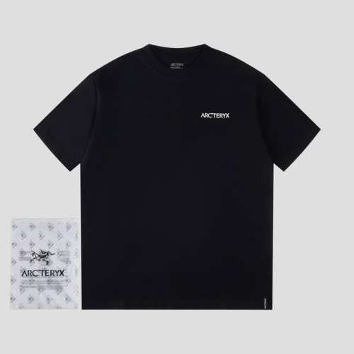 Arc'teryx 始祖鸟春夏新款280克高克重胸前印花 Logo短袖T恤印花T恤 始祖鸟字母Logo印花，高端32S双纱280克面料重磅面料，定制拉架罗纹同缸