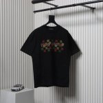 Louis Vuitton 路易威登 25Ss 彩色棋盘格字母压胶短袖定制定染双纱紧密度面料 螺纹同缸定染零色差精选棉质面料 上身舒适透气 面料松软有型 透气和