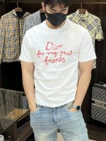 主推 Dior 独家专供秋季新款迪奥时尚休闲圆领短袖，高密度320克纯棉面料，高级密针刺绣、高端欧版原单T恤，潮流时尚休闲半袖 透气舒适度高，细节无可挑剔，品牌
