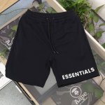特价 S2 M2 款号：Zsf 01 新款Essentials Fear Of God立体贴皮字母Fog图案印花休闲情侣梭织毛圈五分短裤，质感一流，作为当下超火