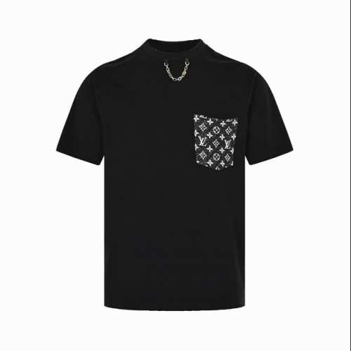 louis Vuitton 路易威登 23Ss 单宁牛仔口袋短袖 五金链条点缀领口，简单时尚，上身百搭必入单品。 定制240克同缸染面料 手感非常舒服 春夏最新