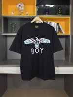 Boy Eastern2025新款彩色印花圆领宽松T恤，采用240克双纱布料，男女同款 颜色：黑 尺码：M-Xxl 款号：709