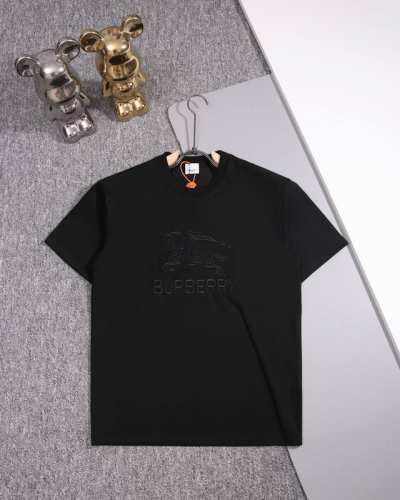Burberry 巴宝莉 圆领短袖T恤 Logo字母战马刺绣标识 官方同步 1:1原版开模 时尚个性 百搭潮流 纯原品质 原版洗水面料 吊牌 领标 水洗麦 三标