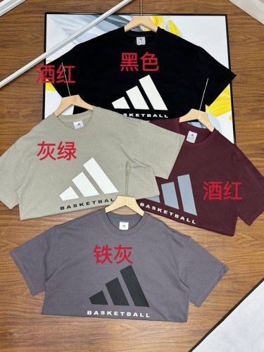 官网同步更新高版本高品质！版型很大！！还原专柜1:1 Adidas 阿迪达斯 Basketball 硅胶Logo大版型 情侣款短袖T恤 Oversize大版型，