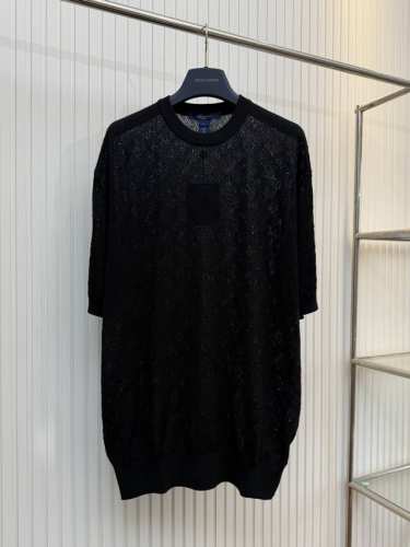 lv 路易 镂空花针提花毛织短袖 Size：Xs S M L