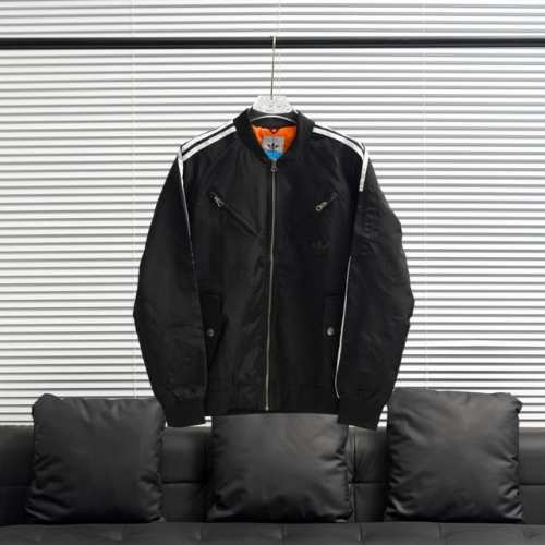 工厂p直供 Adidas丨三叶草3743立体标双拉链立领飞行夹克 配色：黑色 军绿 尺码：M-Xxl