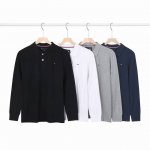 2651#汤米刺绣翻领长袖polo衫 颜色：黑色 白色 灰色 宝蓝 尺码：M-Xxl 面料：230G拉架珠地棉
