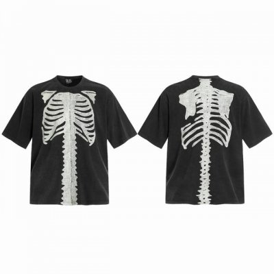 saint 洗水复古骨架短袖T恤 颜色：洗水黑 p价： 码数： M L Xl Xxl 款号：2148