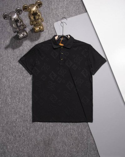 Fendi 芬迪 布匹提花polo短袖 布匹Ff字母小标Logo提花标识 官方同步 1:1原版开模 时尚个性 百搭潮流 纯原品质 原版洗水面料 吊牌 领标 水洗