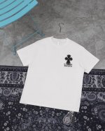 款D02 克罗心 高品质 Chrome Hearts 克罗心 2025春夏最新基础短袖T恤，喷马溜 重工贴布绣洗水 潮流感十足定染纯棉面料320克，Os版型 颜