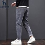 200 哈吉斯/Hazzys新款春季男装潮流刺绣水洗微弹直筒牛仔裤 现货！！现货！！！疯狂开启！2024年最新款牛仔裤！震撼开炸 牛仔裤登陆 独家爆款 逆袭外贸