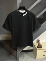 prada 普拉达25S新款情侣圆领T恤！胸前新款3D立体刺绣.260G甄选100%纯棉质感.棉质饱满富有弹性.秉持着对细节追求 图案也是经典！饱满清晰有质感.