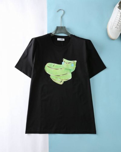 Loe 罗意* 25Ss夏季新款高支双丝光棉布基础圆领短Tee 男士蛇形图案印花标识时尚休闲套头短袖T恤衫 贸易公司渠道稀出 同步Gw发售 一款专为庆祝中国新年