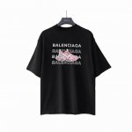 实拍细节图+尺码表 balsenciaga巴黎世家硅胶字母球鞋短袖T恤 最高版本 定制面料290克100%双纱棉 字母硅胶彩色立体球鞋烫画工艺设计 辅料 开模原