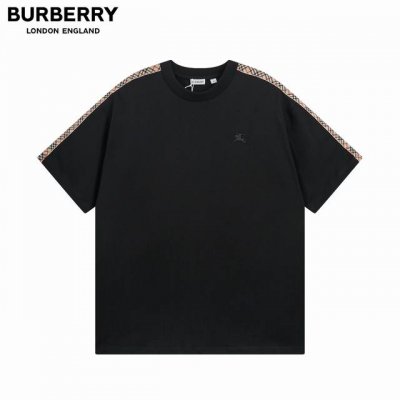 细节图 顶级版本.官网品质 #Burberry巴宝莉经典格纹织带拉肩战马刺绣短袖T恤#官方原版一比一复刻 面料采用Bur定制平织棉 舒适透气不变形 进口田岛刺绣