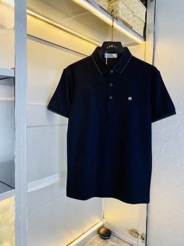 穿200斤爱马仕Hermes 原单品质 2025最新款衣服 男装翻领短袖 精选专柜订制顶级朱地丝光棉进口面料 所有细节做工完美1比1复刻 还原正品百分百 原版五
