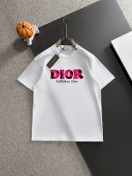 dior迪奥* 2025春夏款上新 原高版本 迪奥 小蜜蜂限定 面料采用280克高密度纯棉 不变形 不缩水 工艺介绍：双线走位 前幅采用毛巾拼色绣＋领口经典小蜜