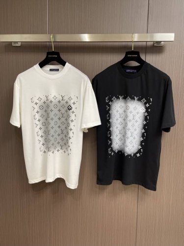 顶级最高版本 Lv路易威登Louis Vuitton 驴家1V 经典渐变满印图案圆领半袖T恤短袖 男女同款 情侣款 宽松版型 最高版本 原版面料 高版本 高品质