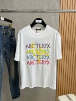 Ss始祖鸟家纯棉最新面料 最高版本 胸前字母标识Arc植绒工艺经典标识图案Logo时尚简约潮流短袖，最顶级的品质专柜原单短袖，顶级制作工艺进口面料，专柜款独特设