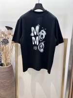 Size：S M L Xl 黑白两色 男女同款197536374260060091 Maison Margiela 马吉拉 手绘印花半袖T恤 重磅纯棉成衣洗水破