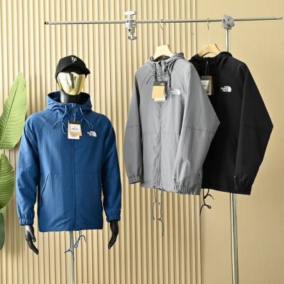 160包邮 高版本 Tnf北面春季经典款拼接纯色连帽冲锋衣外套！男女同款网红博主推荐款！ 尺码:S.M,L,Xl,2Xl, 颜色 : 黑色.灰色.海蓝 防风防水
