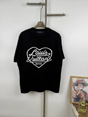 款号G619 新款Louis Vuitton Lv年春季新款爱心红心针织短袖男女同款 L联名款爱心针织短袖，Lv设计师绝版爱心 T，爱心复古联名款的摩登精贵男女