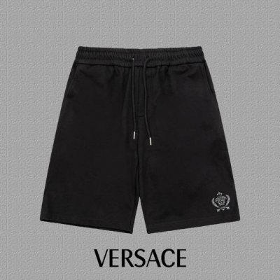Versace 范思哲 经典美杜莎刺绣短裤 爆款定制400克活性版纯棉面料 采用立体绣花工艺 立体清晰可见 面料舒适有质感五分裤 码数 S-Xxl 颜色 黑