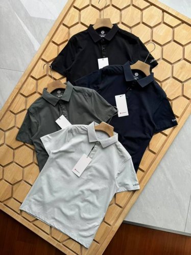 Lululemon 露露休闲运动速干 polo衫，男士夏季polo 速干材质，男士日常通勤搭配，绝对的黑科技产品，休闲商务运动优选，无缝压胶速干polo衫、切割