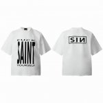 vt9121 Saint Michael 25Ss圣徒“Fuck Saint”字母印花短袖T恤 小领口设计 热固油墨印花 高街复古重磅Vintage短袖 尺码：