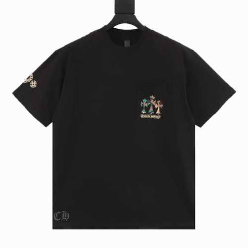 Chrome Hearts 克罗心 迷彩短袖T恤 采用直喷进口机器印花 五金辅料均开磨定制 正确配置 黑色2025克罗心正品包装 280克定制定染双纱棉 版型大