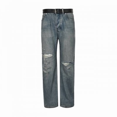 Balenciaga 巴黎世家 25Ss 皮带水洗破坏割烂牛仔裤 巴黎世家 Balenciaga官网同步发售新款 真皮皮带.不掉皮.1:1五金开模.不可拆卸装饰