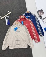 260拿货 Adidas Originals Ctt 蛇年限定三叶草新中式盘扣麂皮立领唐装国风外套 时尚舒适百搭宽松条纹复古立领夹克 男女同款 顶级复刻，全套辅