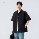 上新 Stone Island石头岛 日系复古宽松时尚短袖衬衫外套 高街达人潮款 采用国标棉纤面料 轻酵保色工艺 亲肤透气舒适有质感 炒鸡火爆 stone Is