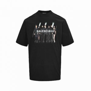 balenciaga 巴黎世家 全明星人像印花短袖 人物康丽白墨数码直喷印花 最新款的以色列进口康丽953机器 一台机器价值两百多万 能有这种机器的工厂p没有几