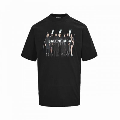 balenciaga 巴黎世家 全明星人像印花短袖 人物康丽白墨数码直喷印花 最新款的以色列进口康丽953机器 一台机器价值两百多万 能有这种机器的工厂p没有几