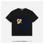 loewe 罗意威 25Ss 涂鸦花标彩绘植绒短袖 面料采用230克重精梳棉 定制32支1*1螺纹 成衣两遍水洗处理 面料舒适亲肤无异感 定制定染面料 纺织密度