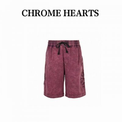 chrome Hearts 克罗心 25Ss 贴布马蹄十字咖刺绣水洗短裤 短裤起飞 超帅的男神裤 380G针织全棉重磅炒洗面料 版型超级赞 反复水洗不变形 炒洗