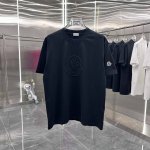 Moncler 蒙口 2025春夏新款 圆领短袖T恤 特种绣花 时尚男女同款 S M L Xl Xxl 五个码 黑色 白色