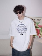 80 260G重磅纯棉 The North Face 北面 Tnf 三只小熊 短袖T恤 男女同款 半袖 情侣款 面料工艺： 1.260G重磅纯棉，100%棉，恰