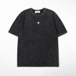 Stone Island石头岛十字星标棉质水洗短袖T恤 定制主标 辅料 水洗齐全 甄选250克32支紧密纺双纱纯棉面料 质感厚实但是透气性良好 胸前高品质硅胶印