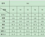 Lv长袖高端衬衣尺寸表 582