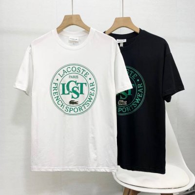 高品质 Lacoste法国鳄鱼男装25春季新款休闲纯棉舒适短袖正肩T恤 官网新款 胸前其实大印花 高品质货全棉220克洗水面料 柔软舒适！品质超好！基础款主要就