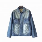 实拍细节图+尺码表 louis Vuitton &路易威登Lv压花牛仔衣 面料纱定加密粗左斜纹牛仔布 压花部位独立开模4个摸具 一比一进行压花 工艺后在里面注入